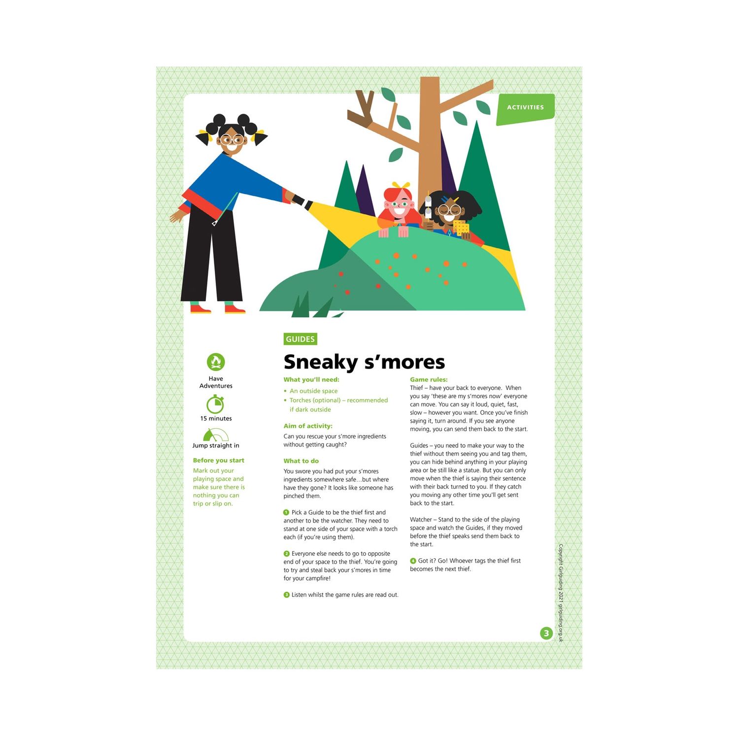 Guides UMA - have adventures - sneaky s&#39;mores
