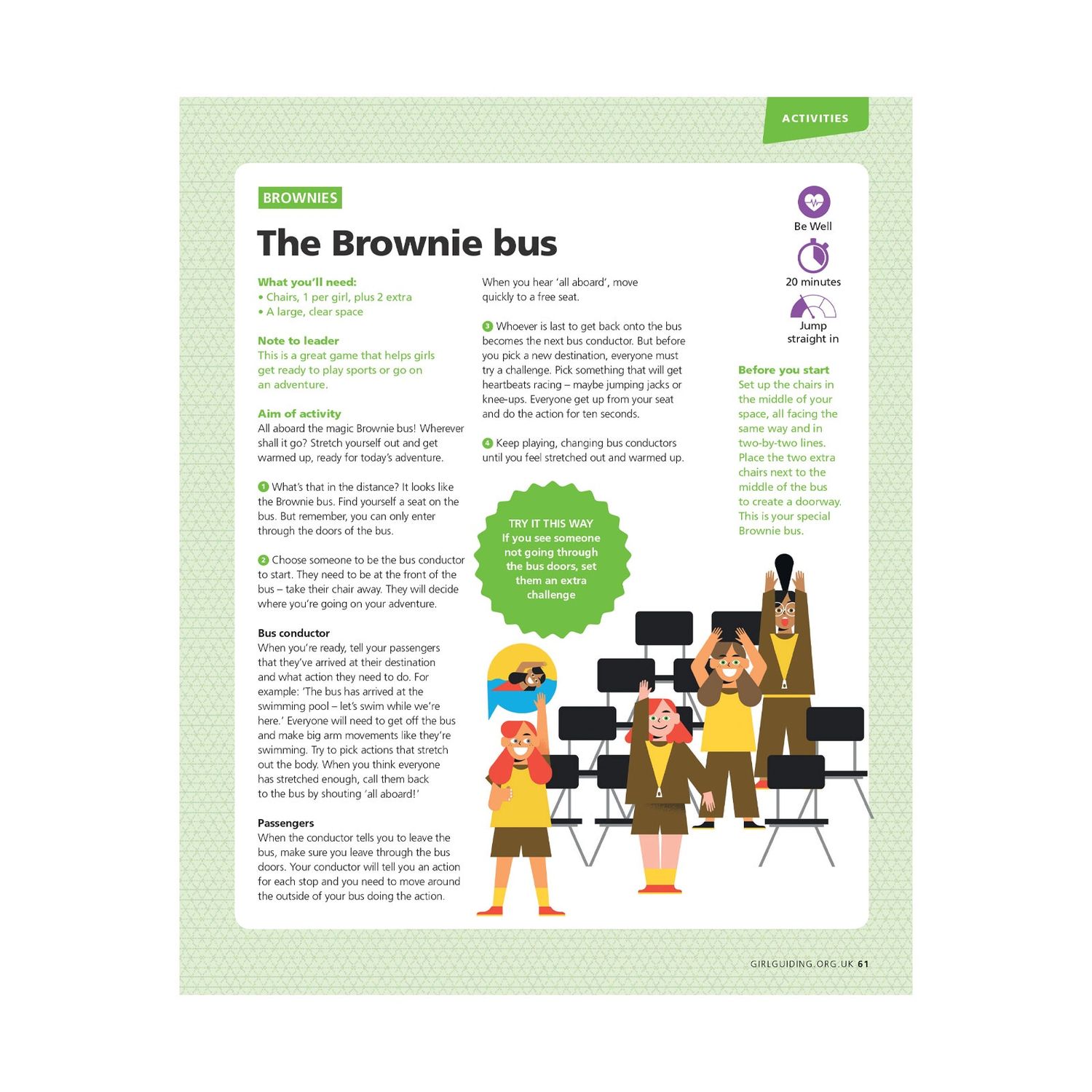 Brownies UMA - be well - the Brownies bus