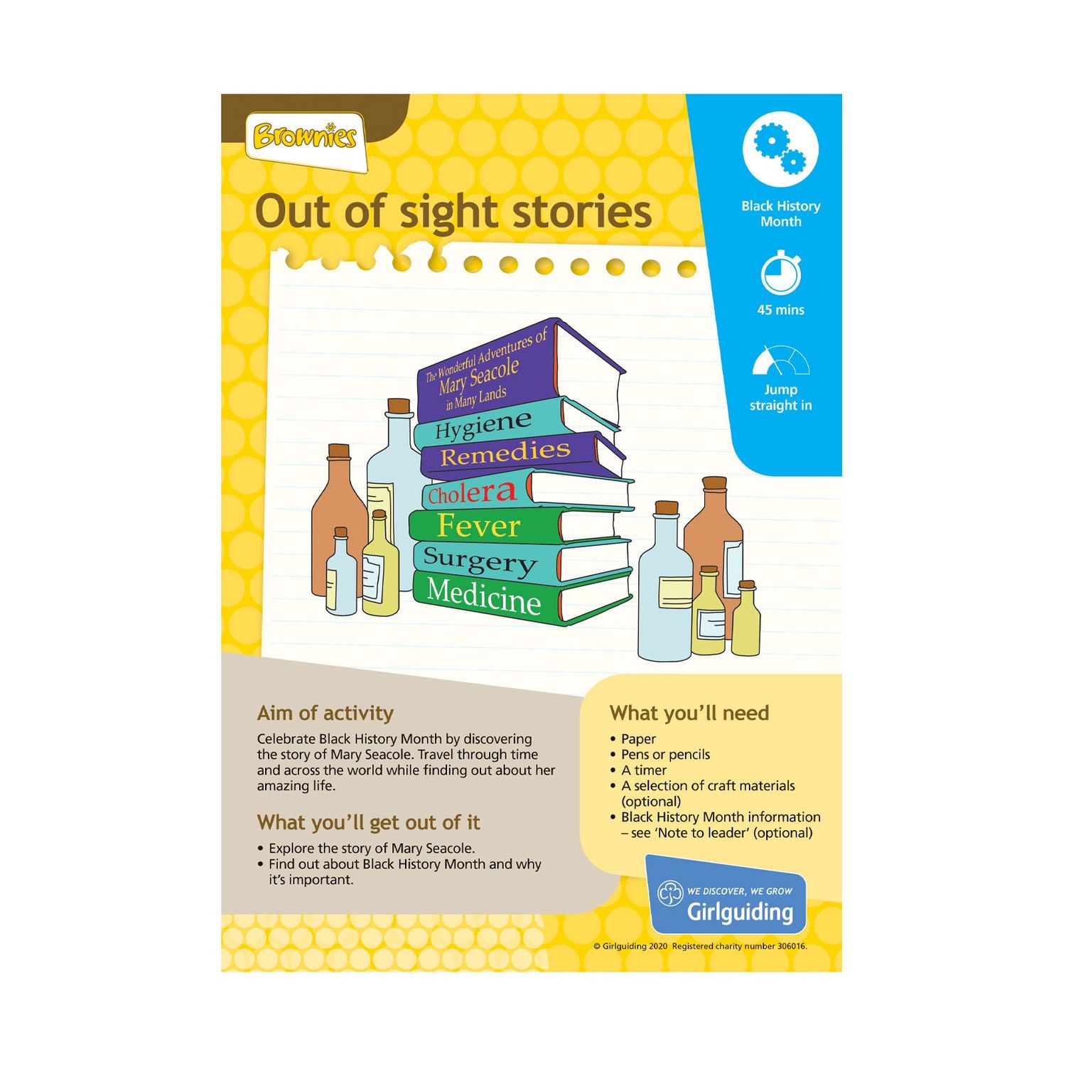 Brownies UMA - know myself - black history month - out of sight stories