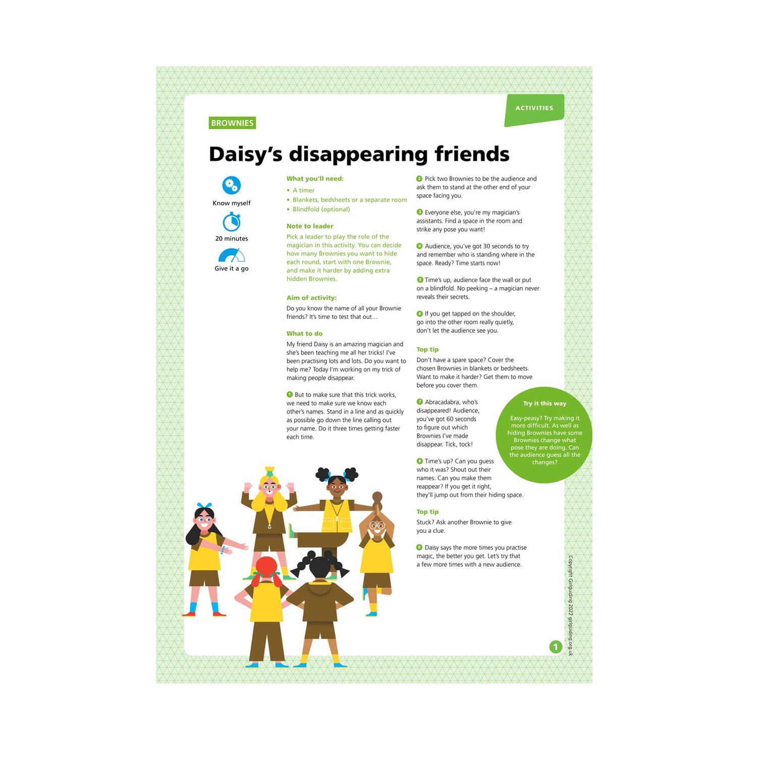Brownies UMA - know myself - Daisy&#39;s disappearing friends
