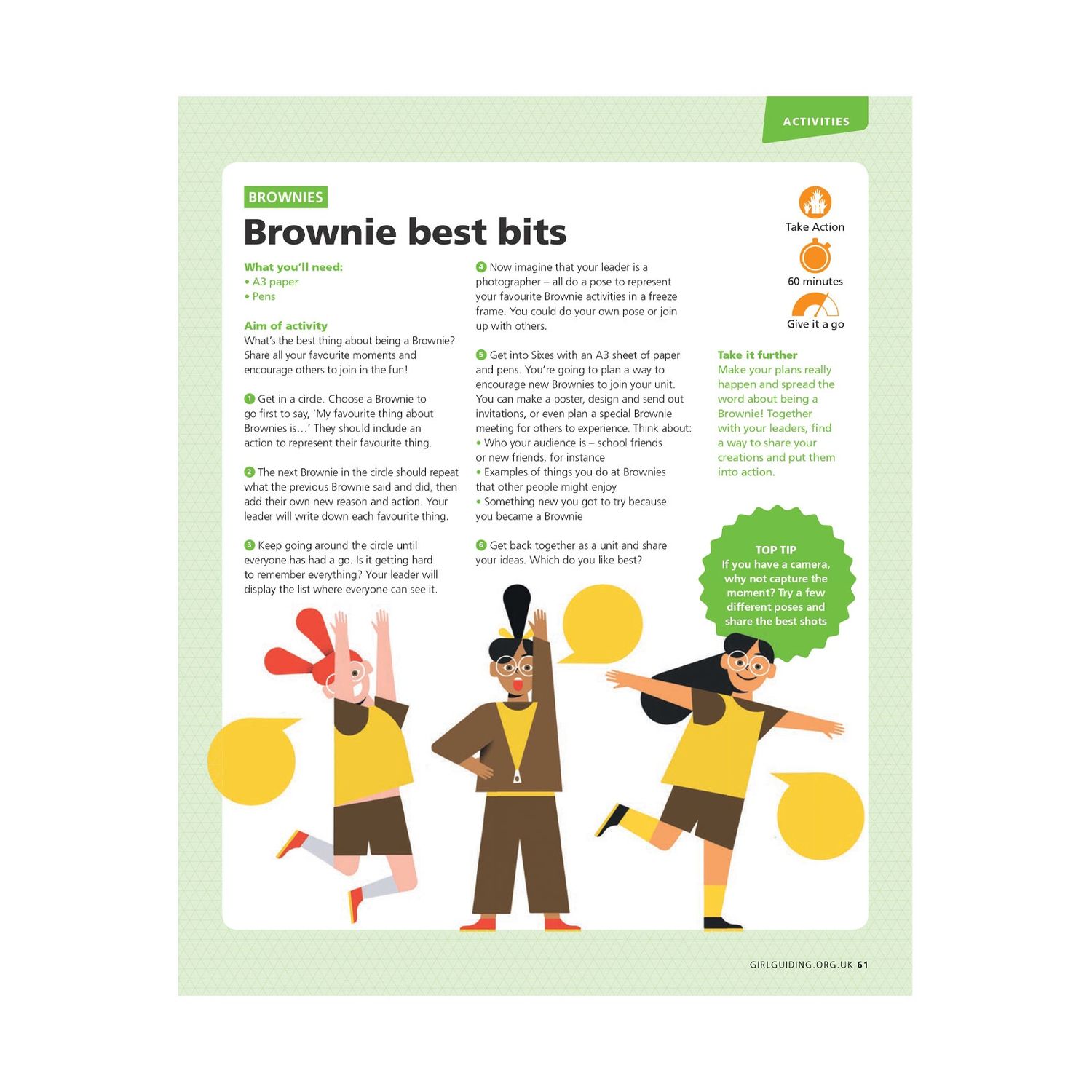 Brownies UMA - take action - brownie best bits