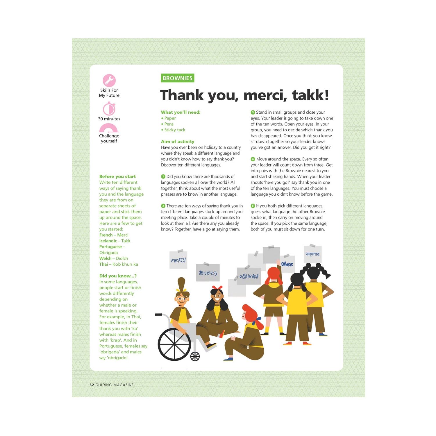 Brownies UMA - skills for my future - thank you merci takk!