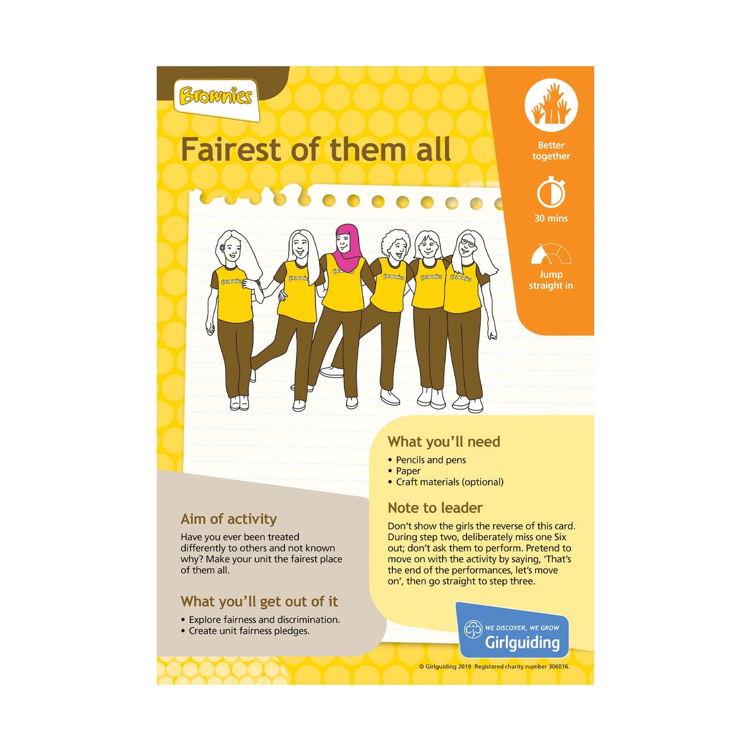 Brownies UMA - take action - fairest of them all