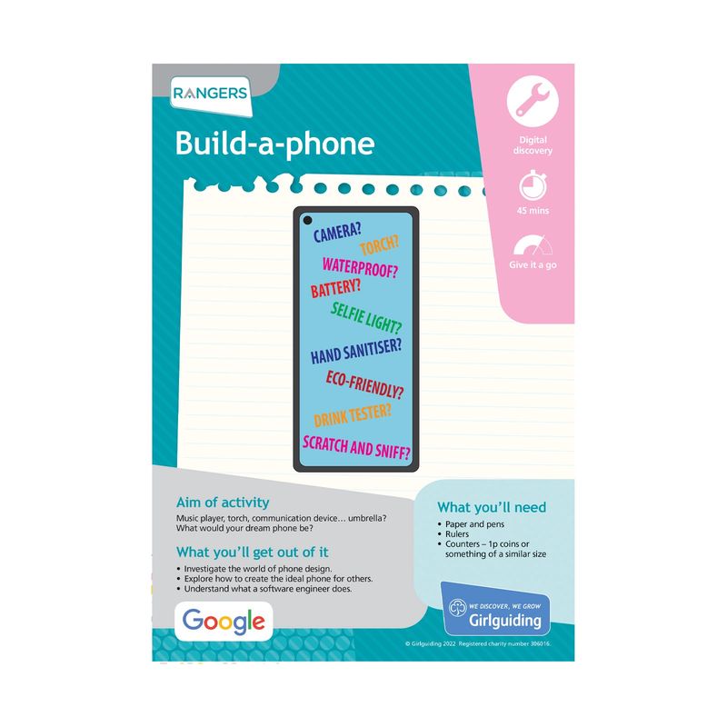 Rangers UMA - skills for my future  - digital discovery - build a phone