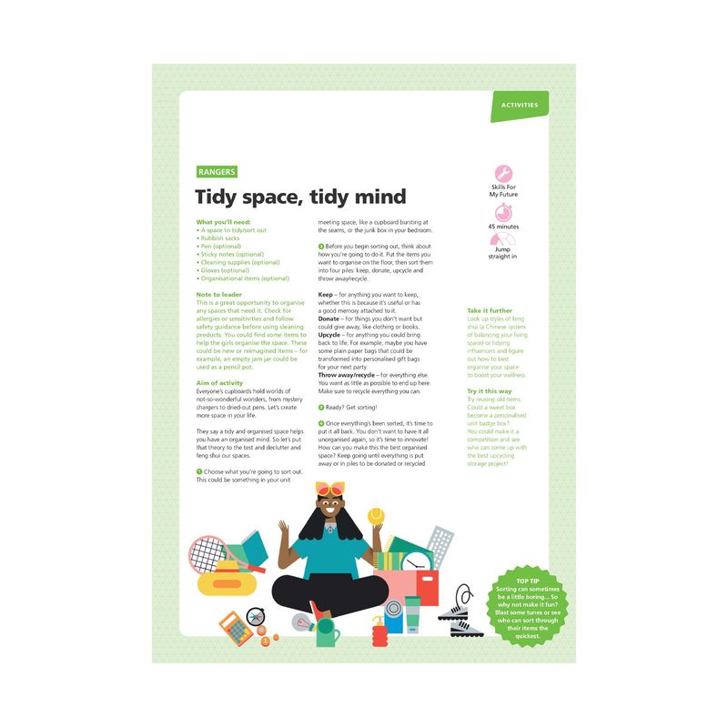 Rangers UMA - skills for my future  - tidy space, tidy mind