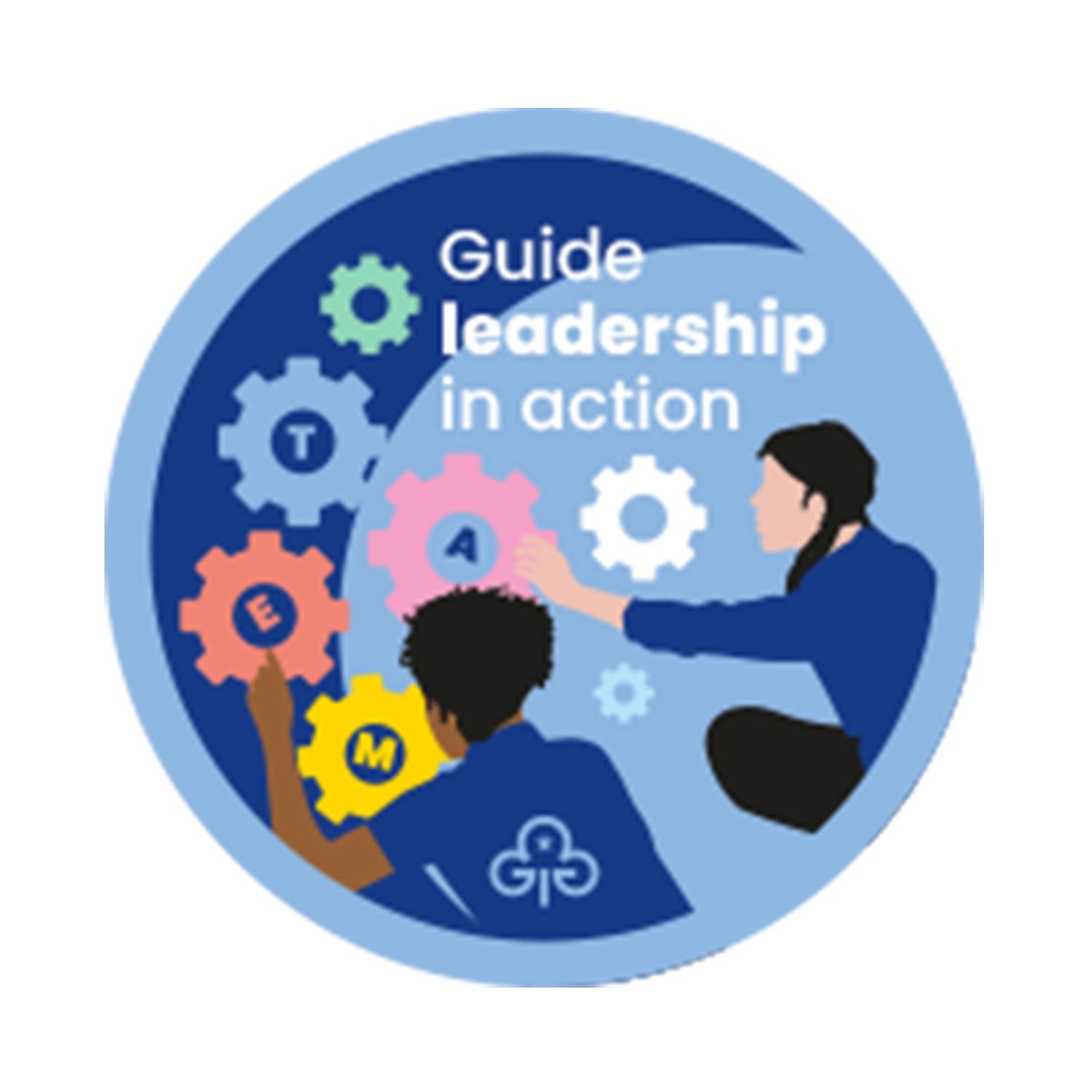 Guides leadership in action woven badge