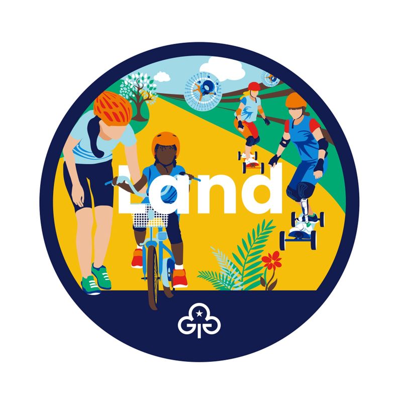 Volunteer land adventure woven badge