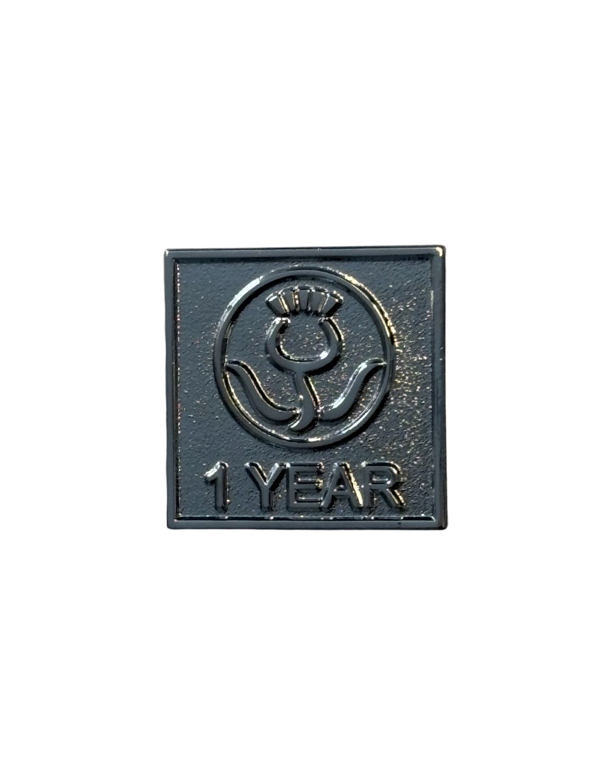 GGS 1 year service metal badge