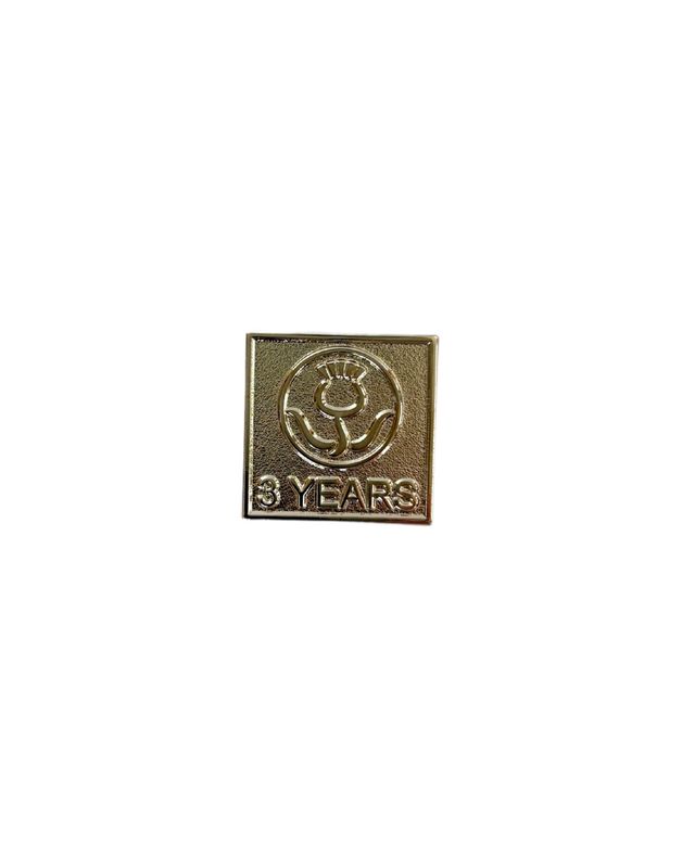 GGS 3 year service metal badge