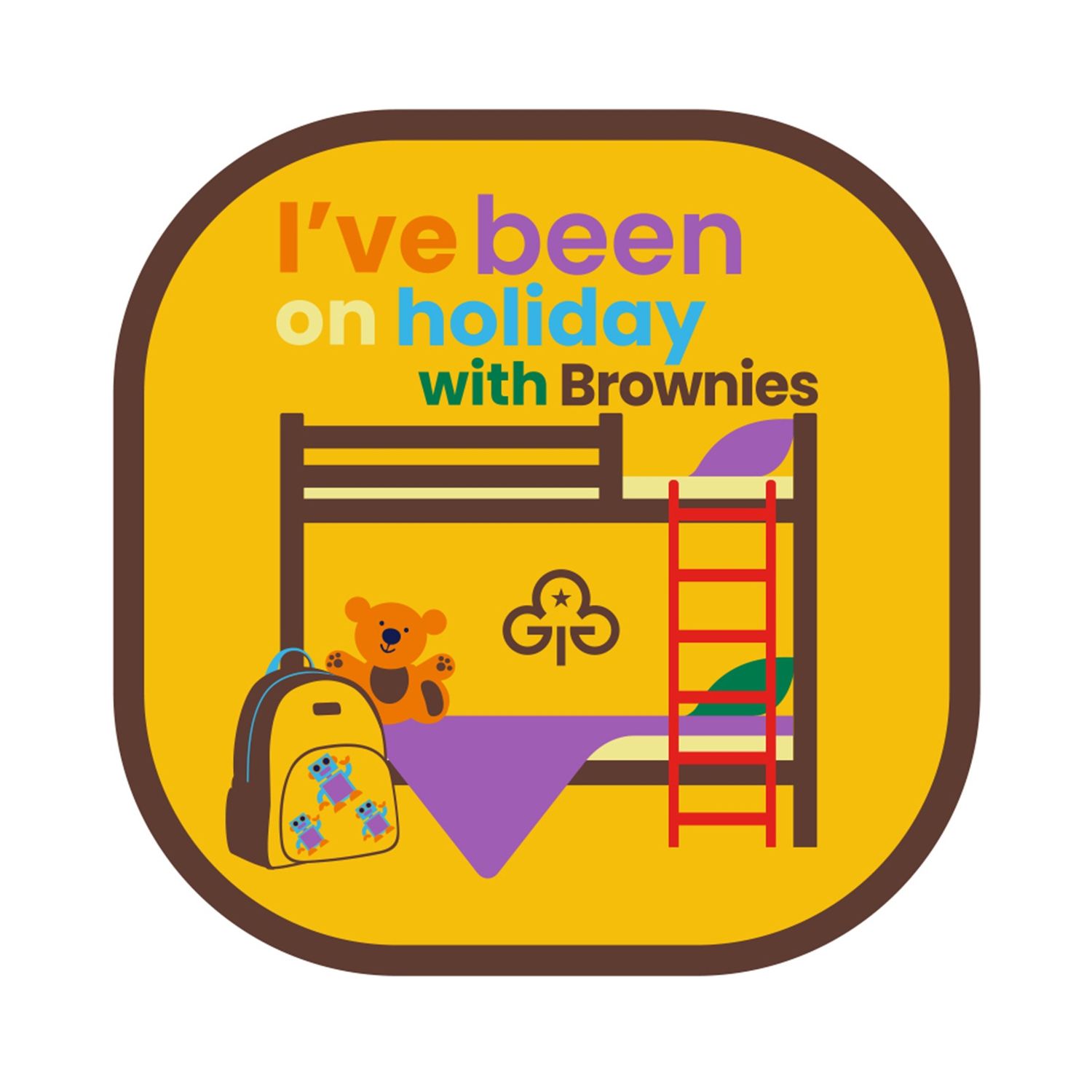 I&#39;ve been on holiday with Brownies woven badge