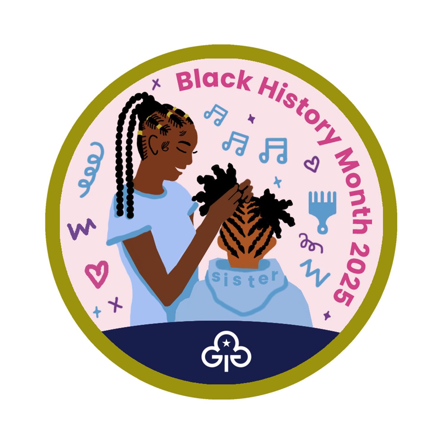 Black history month woven badge 2025