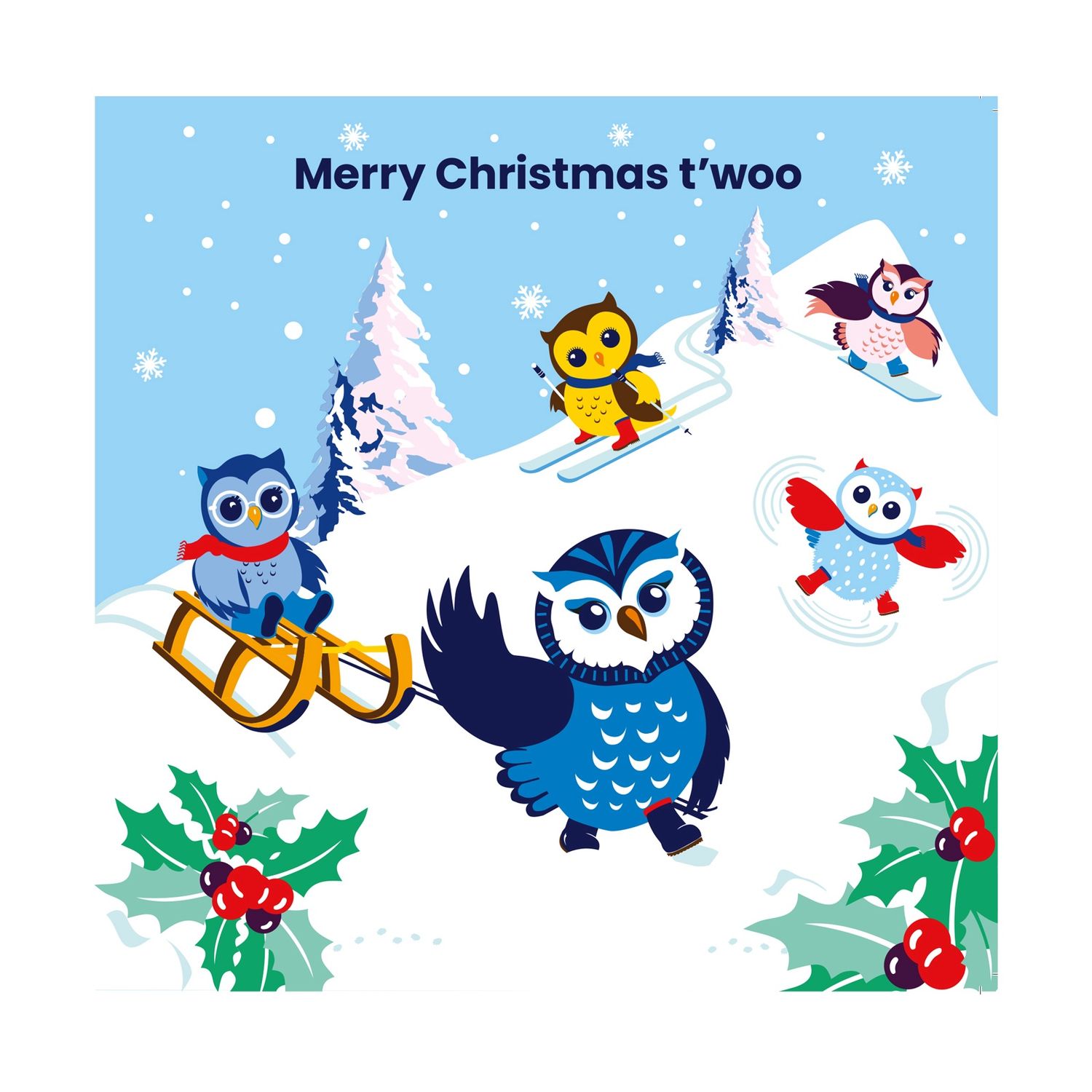 Festive greetings cards 2025 (8 pack)