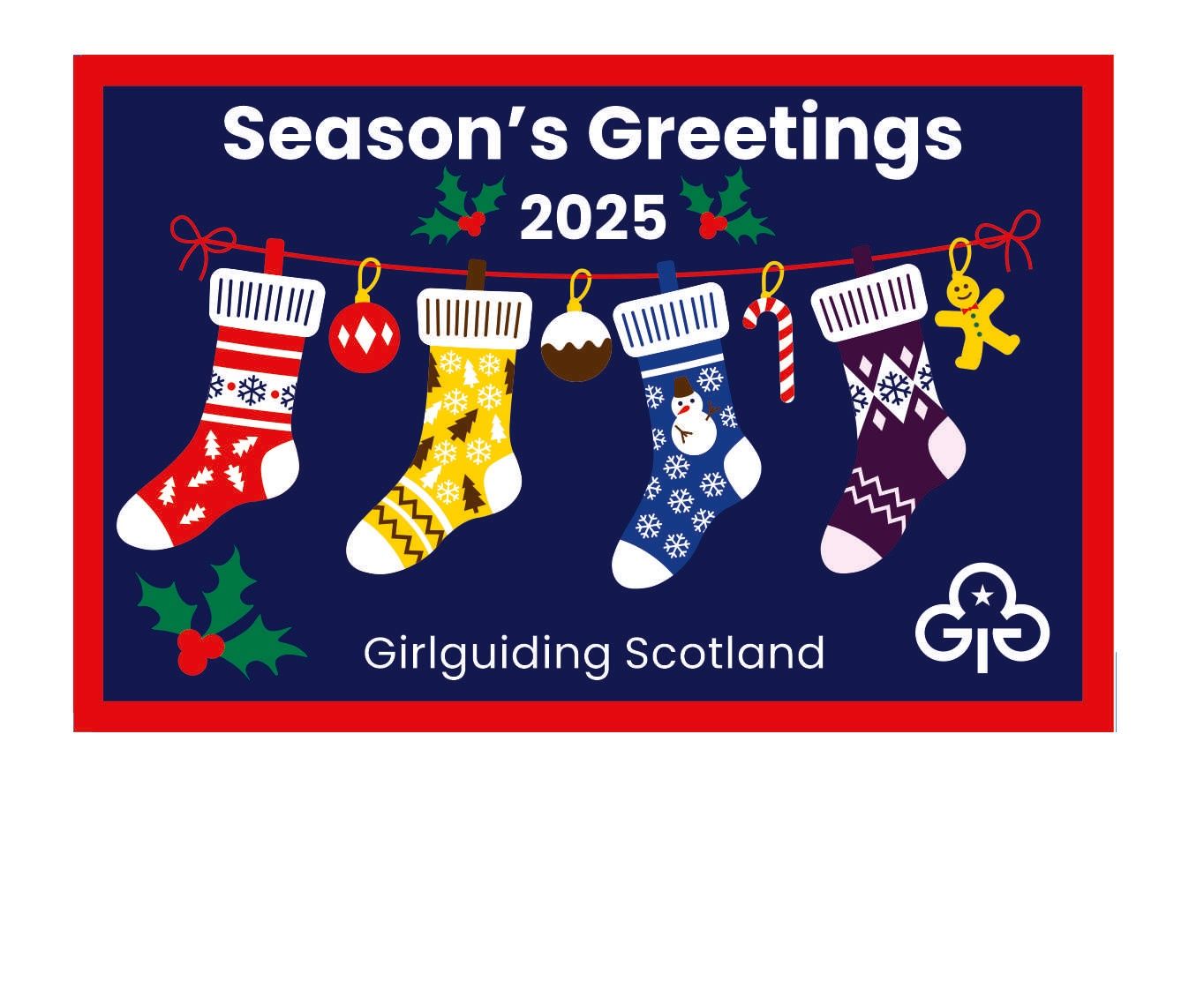 Girlguiding Scotland 2025 Christmas badge