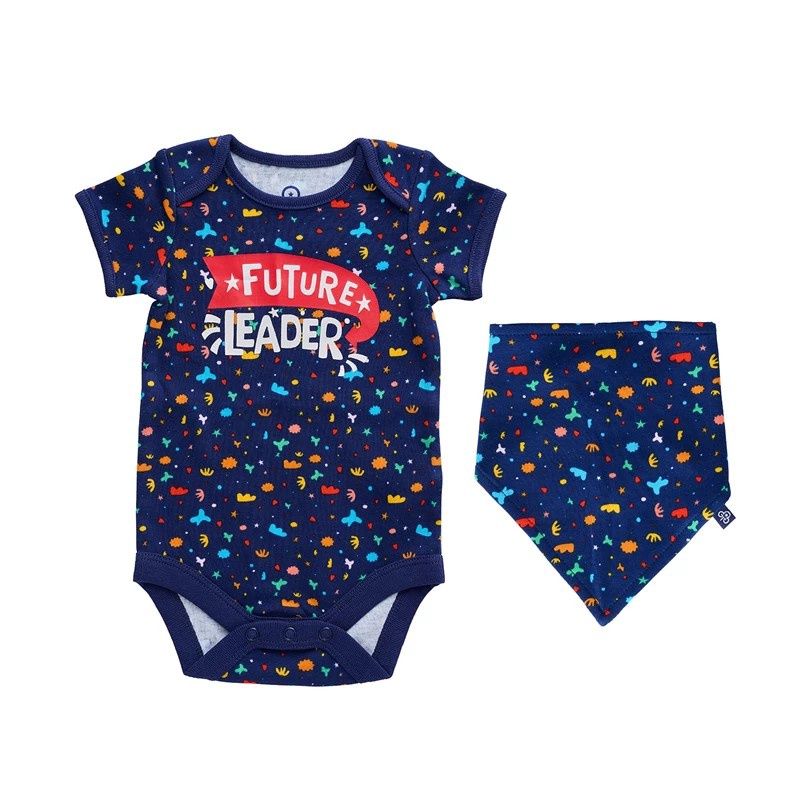 Future leader baby vest and bib (3-6 mths)