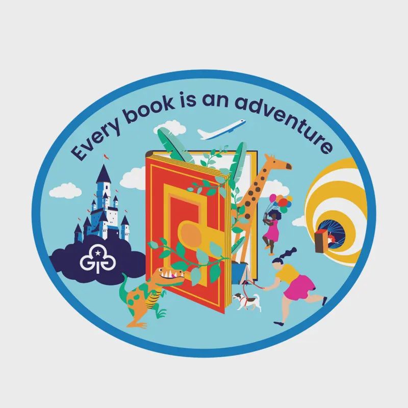 Every book is an adventure woven badge