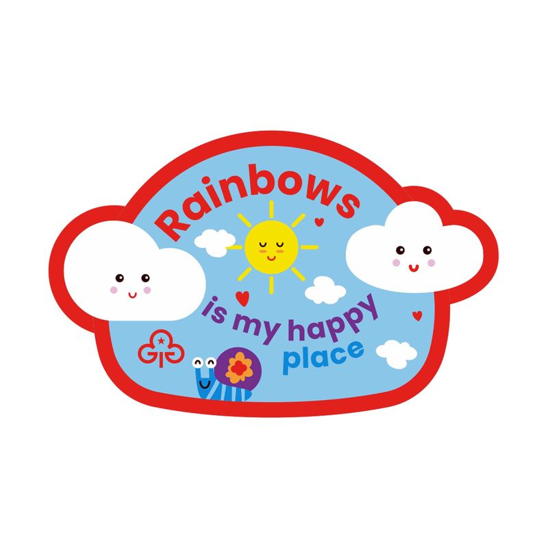 Rainbows is my happy place badge