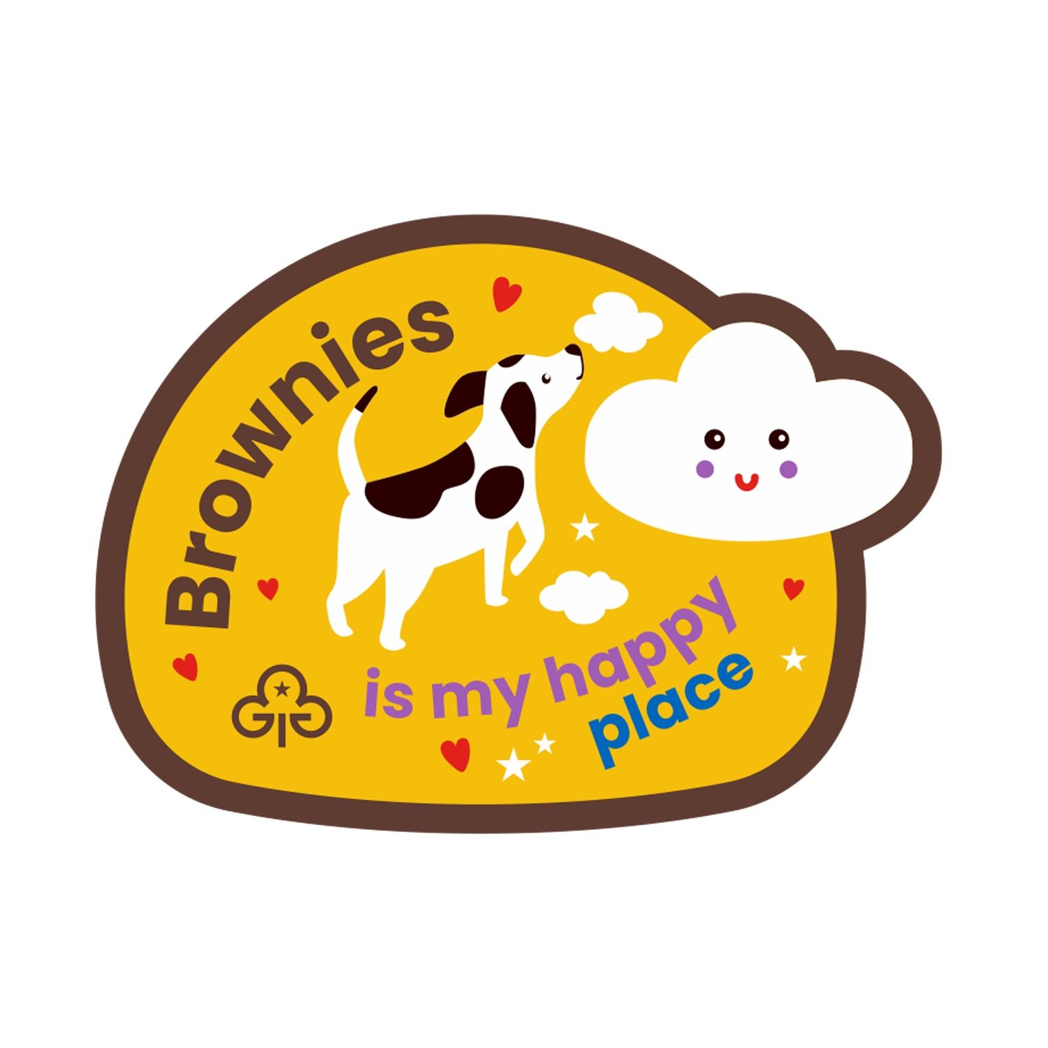 Brownies is my happy place badge