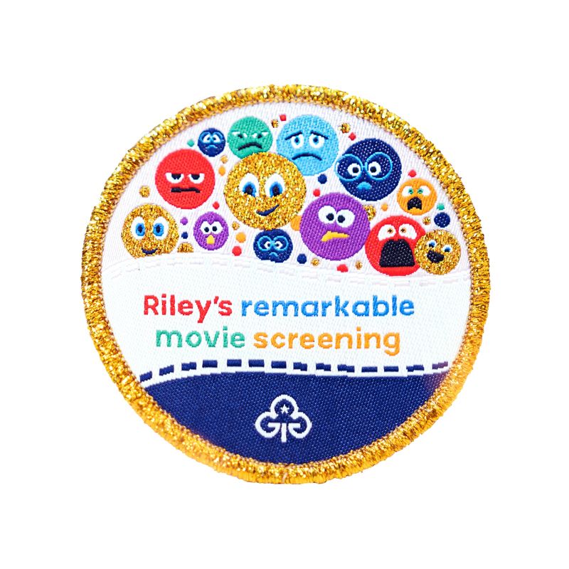 Rileys remarkable movie screening woven badge (Inside out 2)