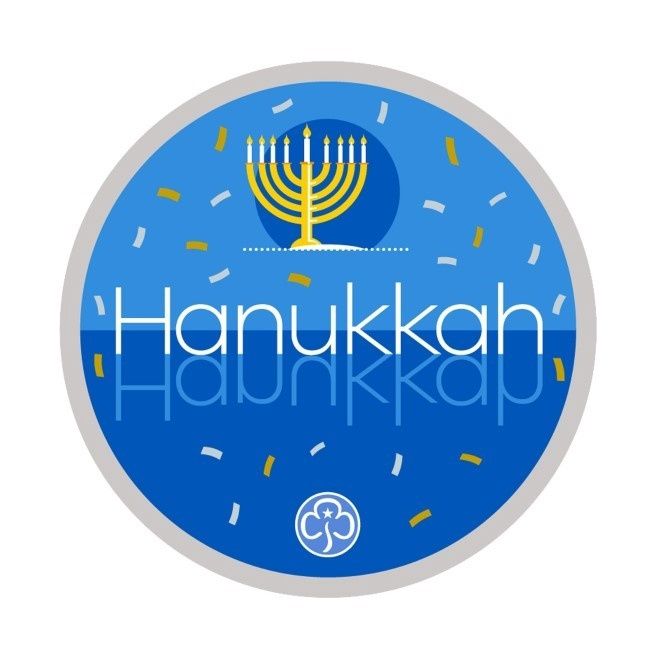 Hanukkah holiday woven badge (old trefoil)