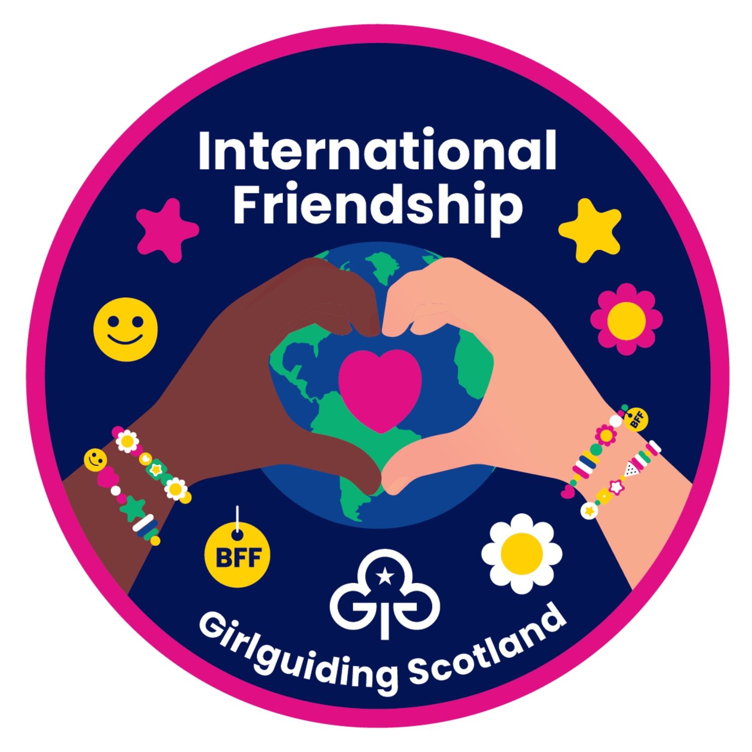 GGS international friendship woven badge