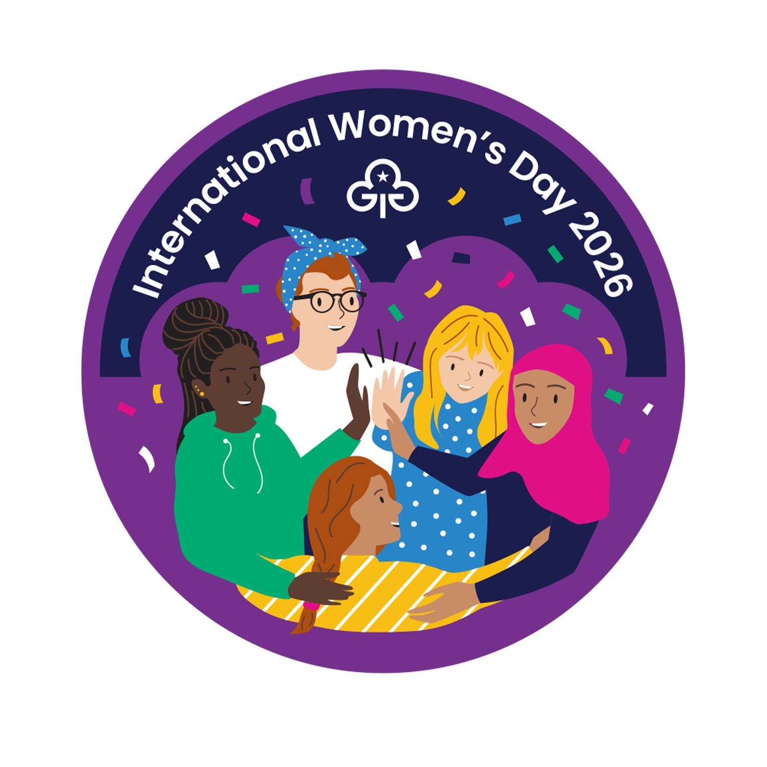 International women's day 2026 woven badge