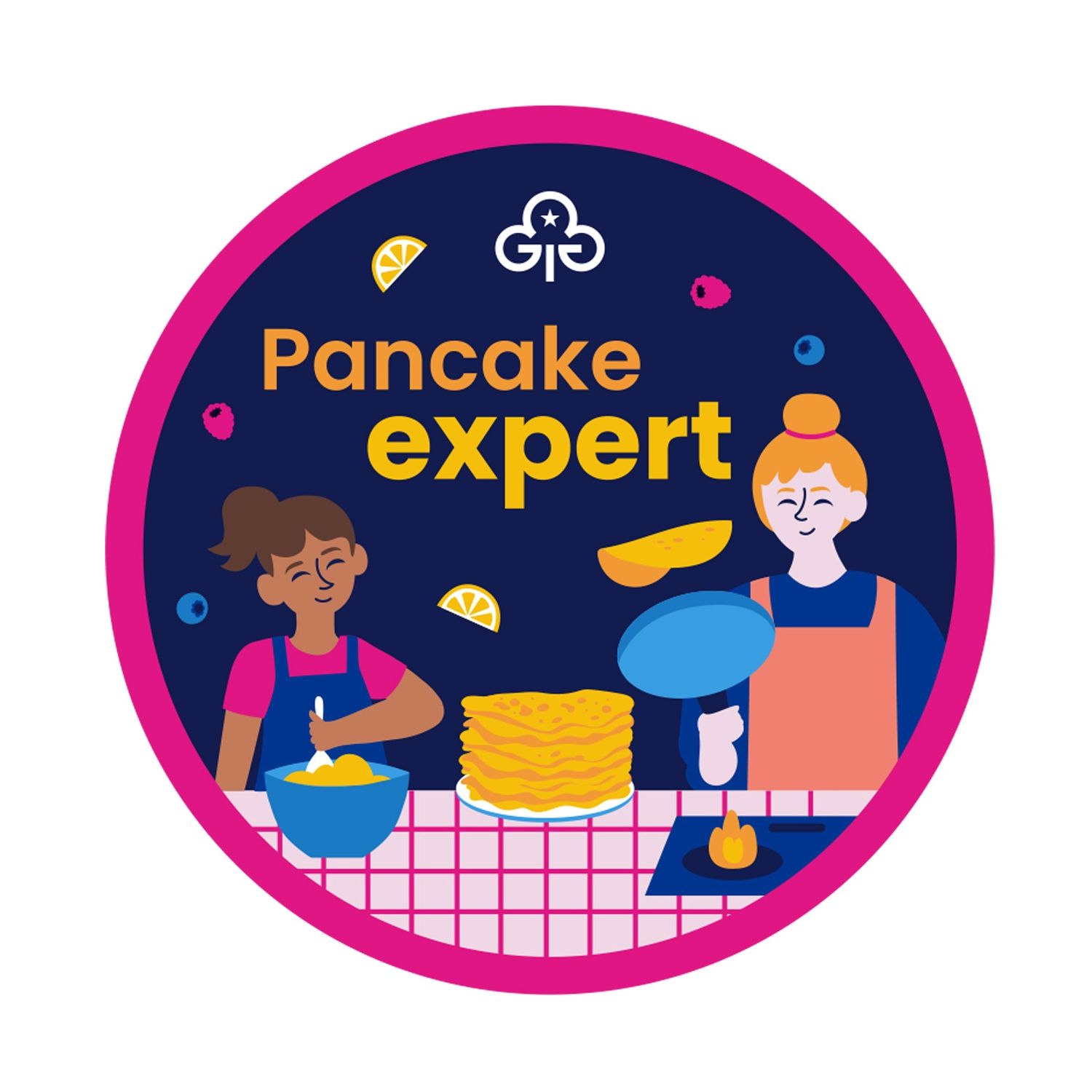 Pancake expert woven badge