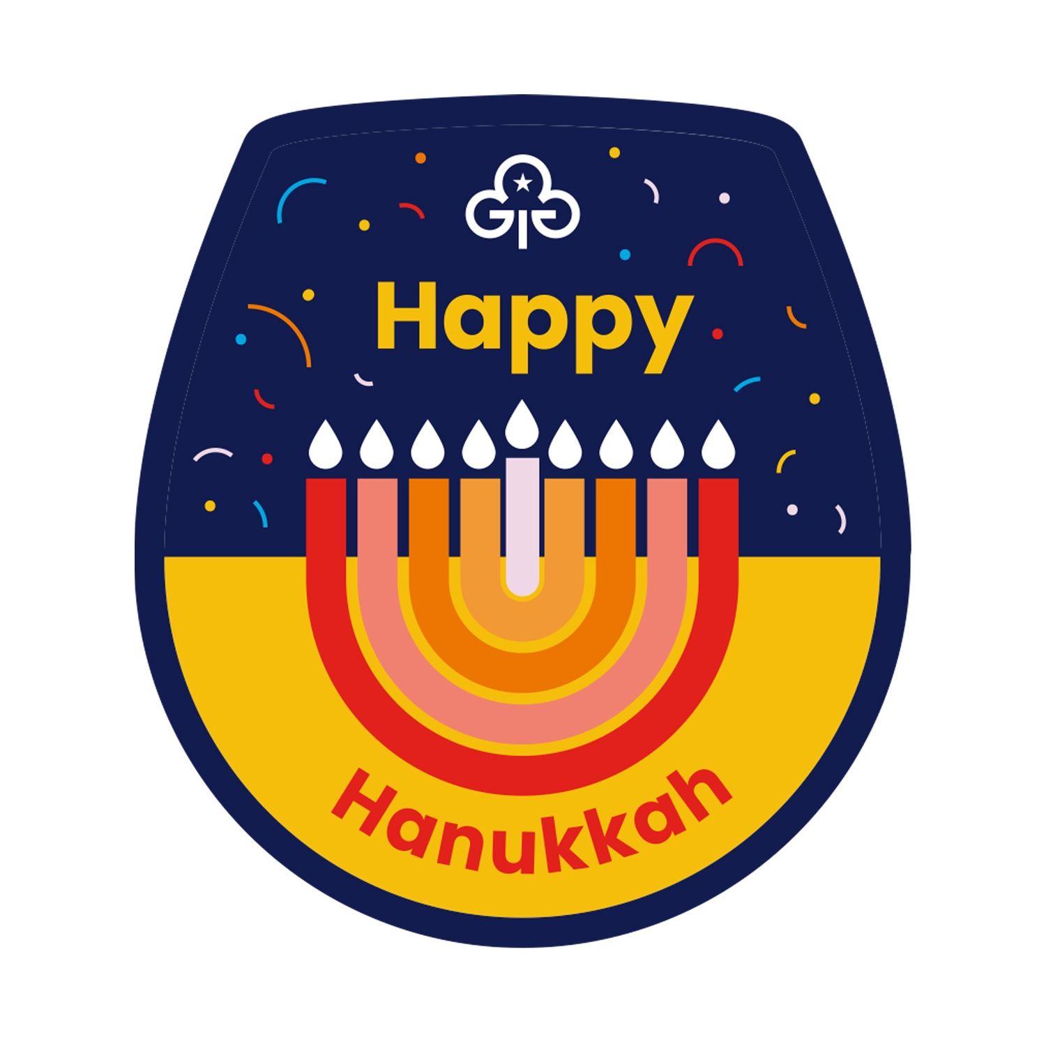 Hanukkah woven badge