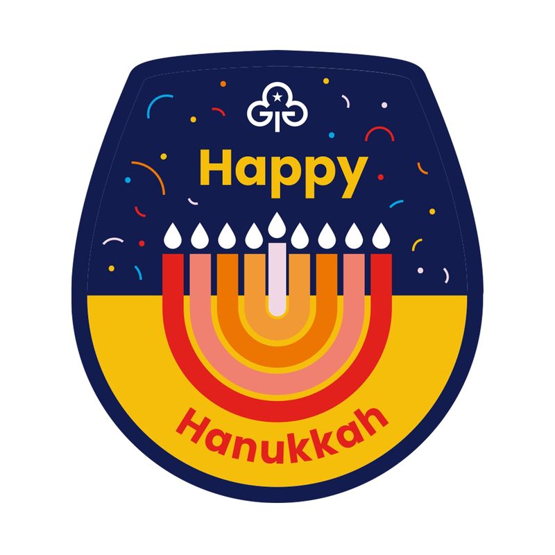 Hanukkah woven badge