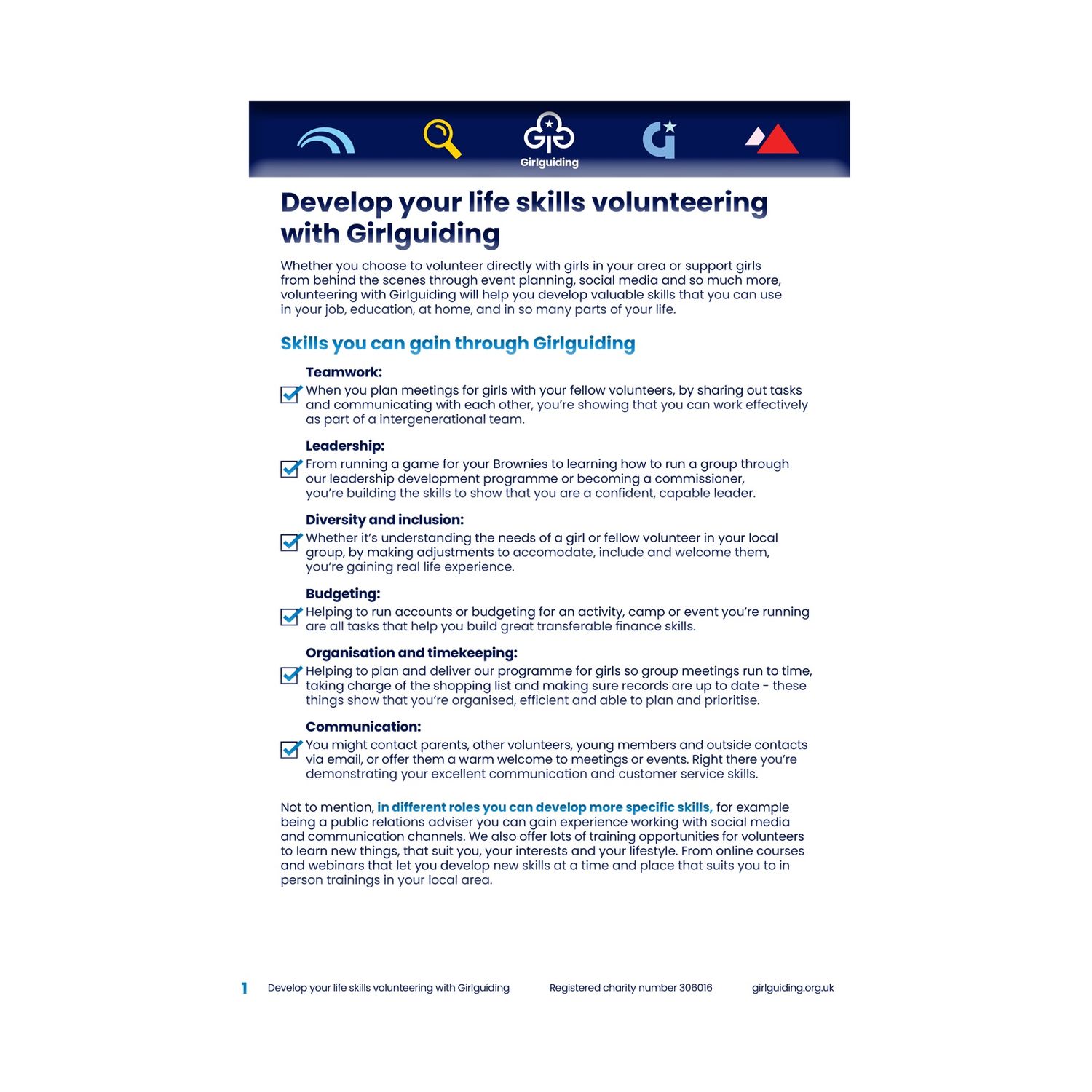Develop your life skills volunteer recruitment poster – 10 pack