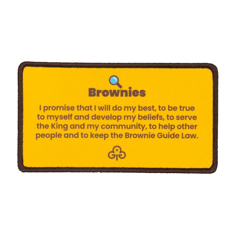 Remember your promise Brownies woven badge