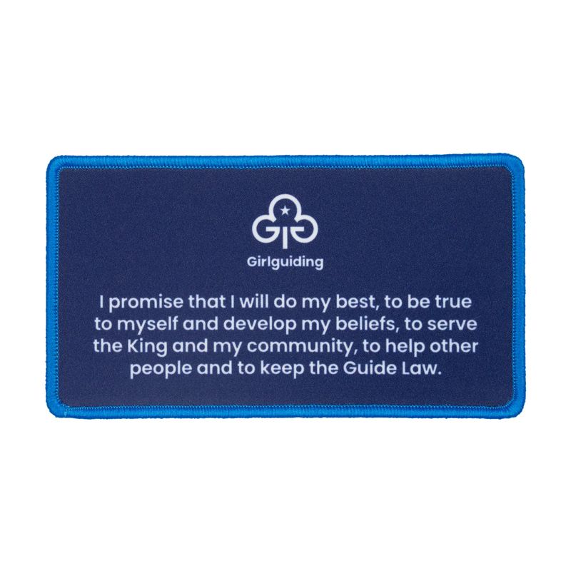 Remember your promise Girlguiding woven badge