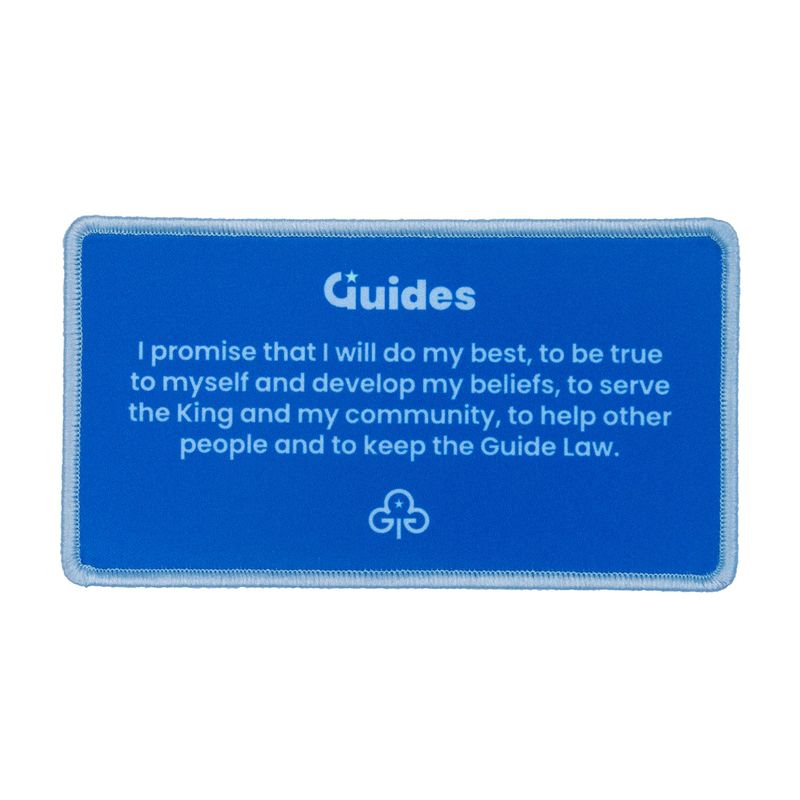 Remember your promise Guides woven badge