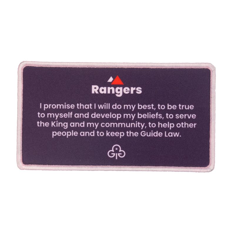Remember your promise Rangers woven badge