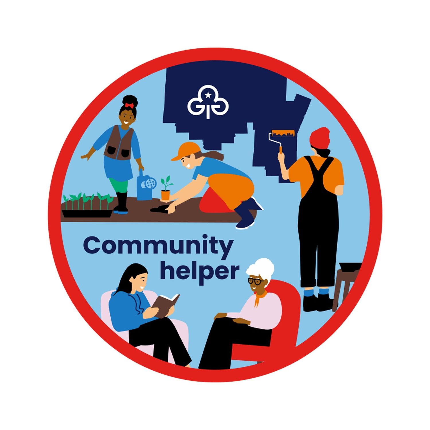 Community helper woven badge