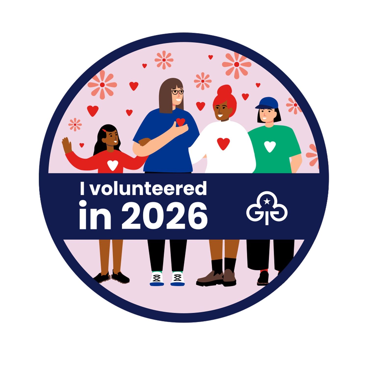 I volunteered in 2026 woven badge