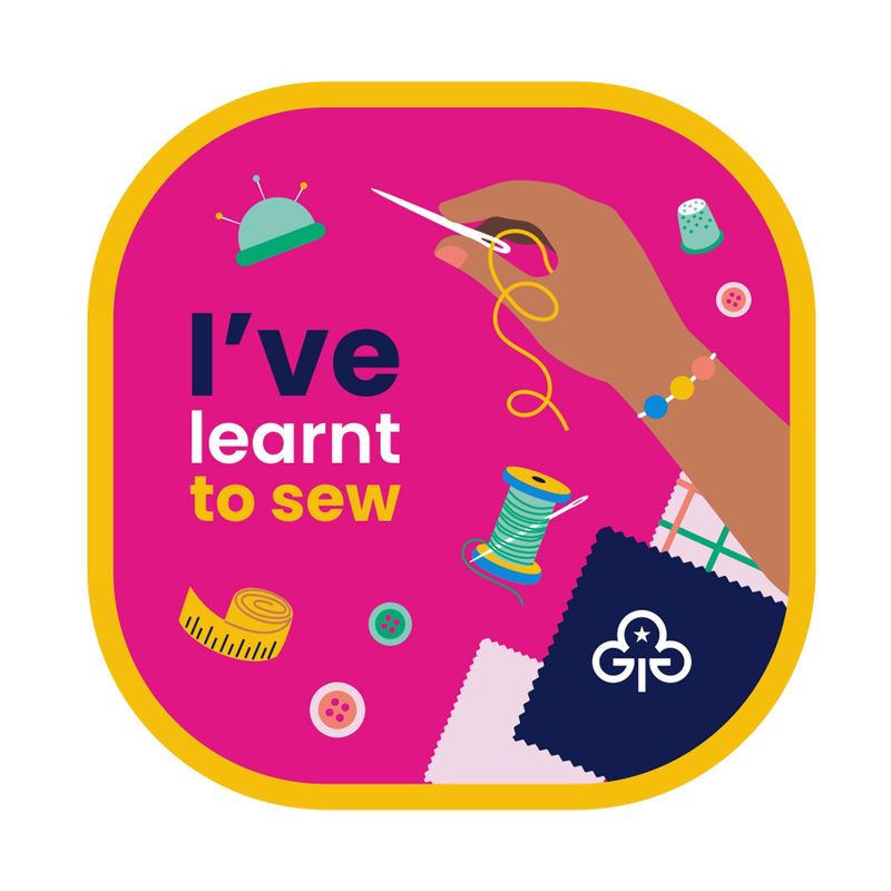 I've learnt to sew woven badge