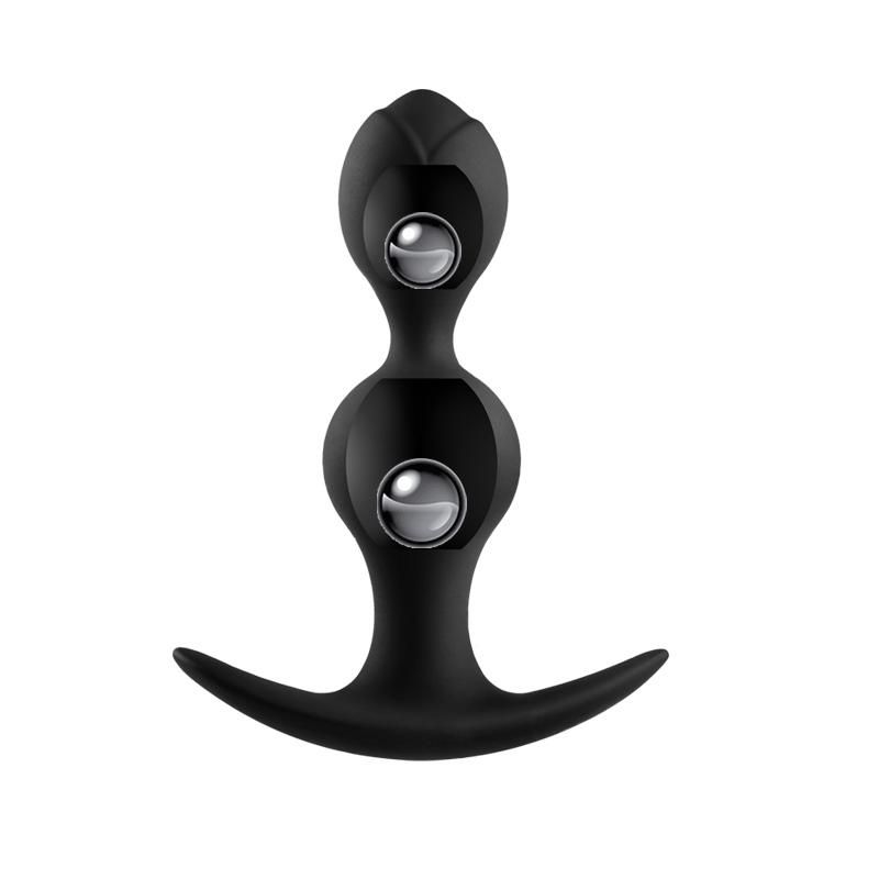 Rose Double Steel Ball Anal Plug Rose Double Steel Ball Anal Plug