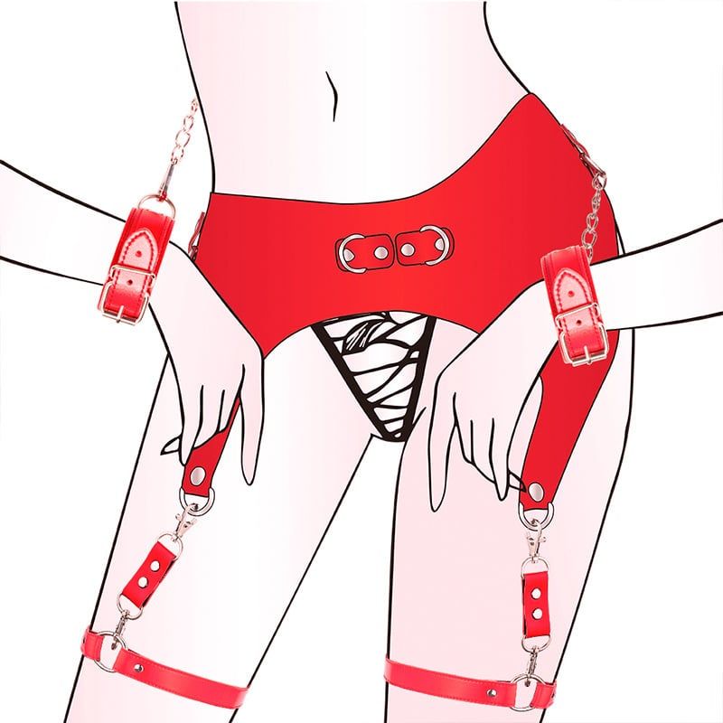 Erotic Kitty Red BDSM Bondage Kit Erotic Kitty Red BDSM Bondage Kit
