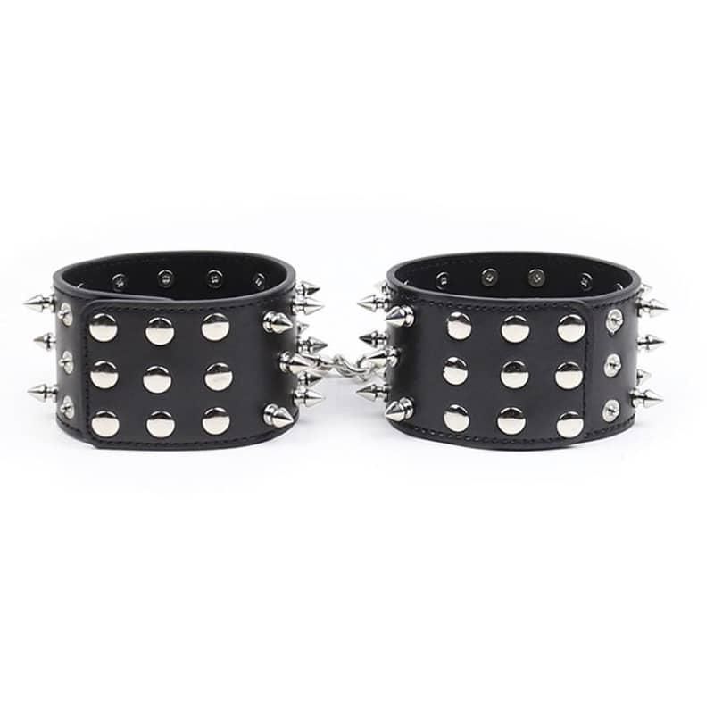 Black Hands Wrist Cuffs With Rivets