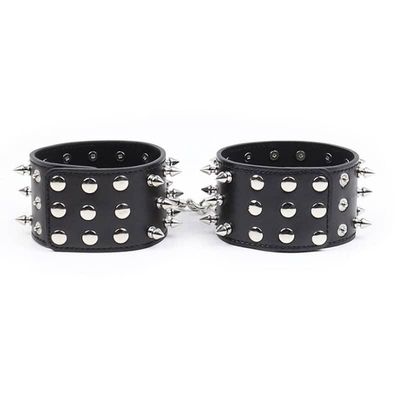 Black Hands Wrist Cuffs With Rivets