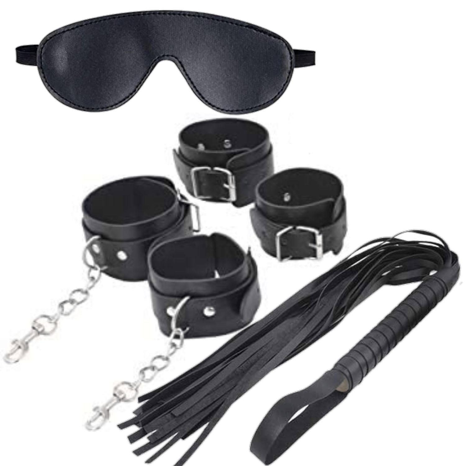 Black Faux Leather Basic Bondage Kit