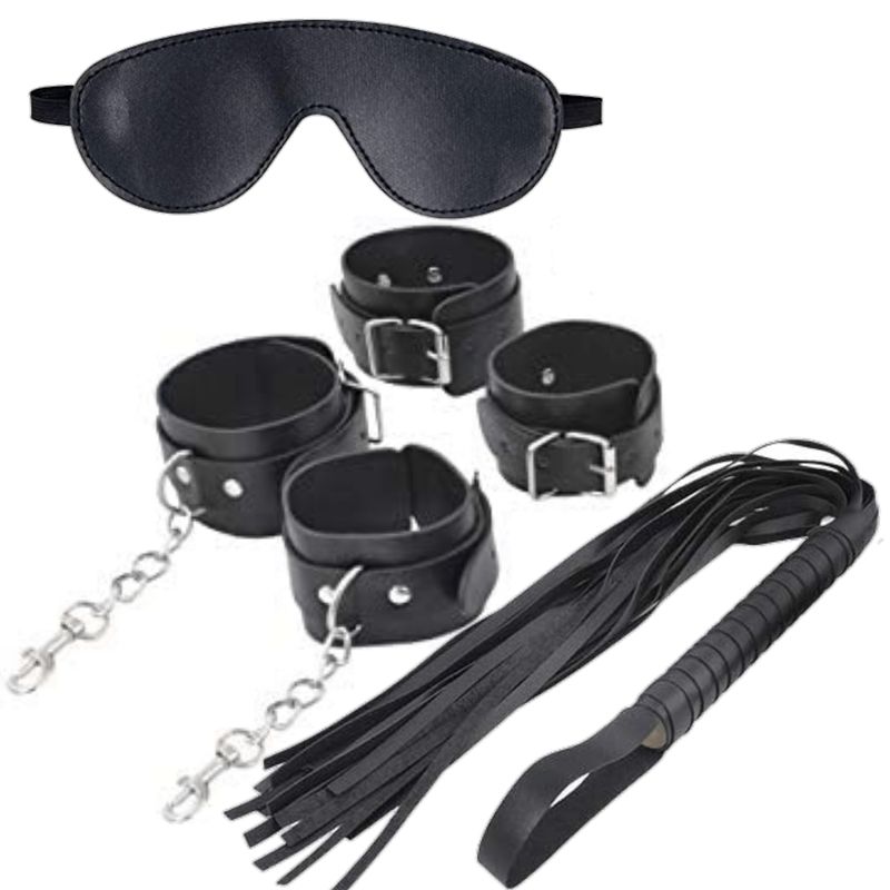 Black Faux Leather Basic Bondage Kit