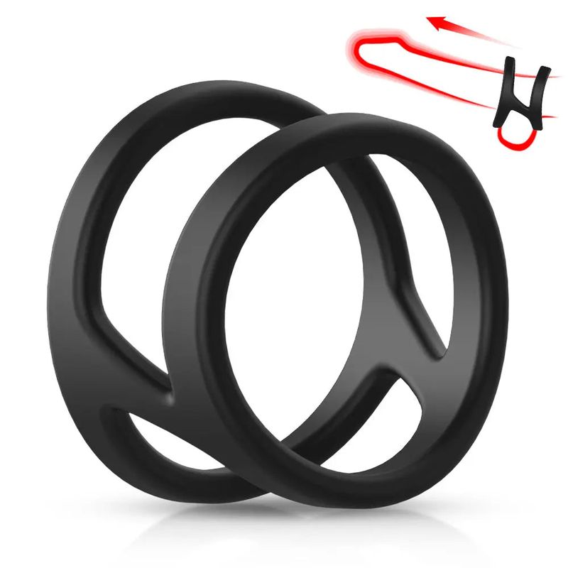 Double Multifunction Silicone Strong Cock Ring