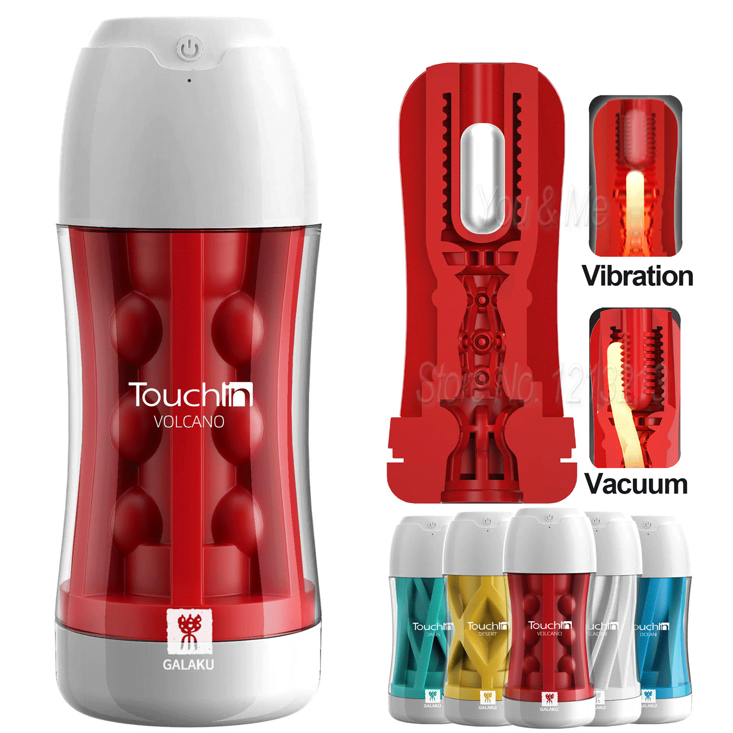 GALAKU Touch In Vibrating Sucking 360°Mastrubator