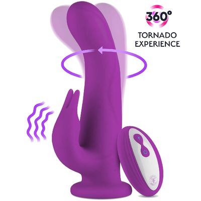 Dual Rabbit 360 Dildo Vibrator