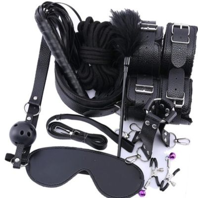 KinX Black Bondage Luxury Bondage Set 14 Pieces KinX Black Bondage Luxury Bondage Set 14 Pieces