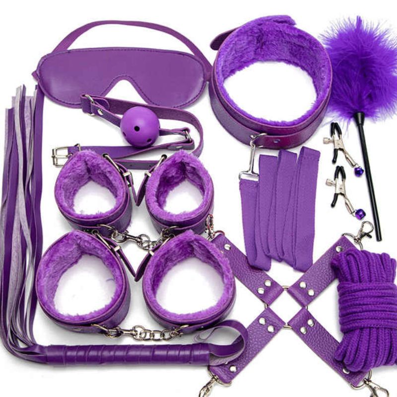 KinX Purple Bondage Luxury Bondage Set (14 Pieces)