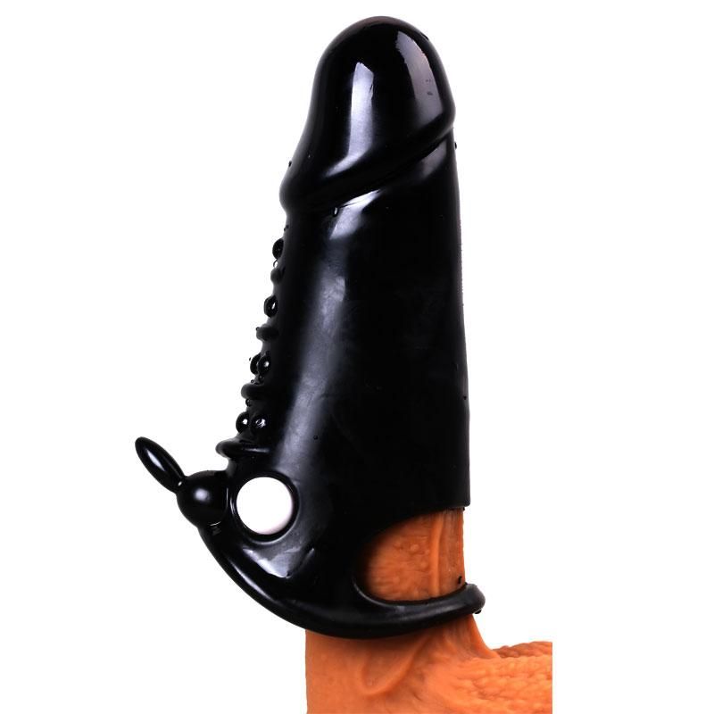 One Size Fits All Black Penis Enlargement Sleeve One Size Fits All Black Penis Enlargement Sleeve
