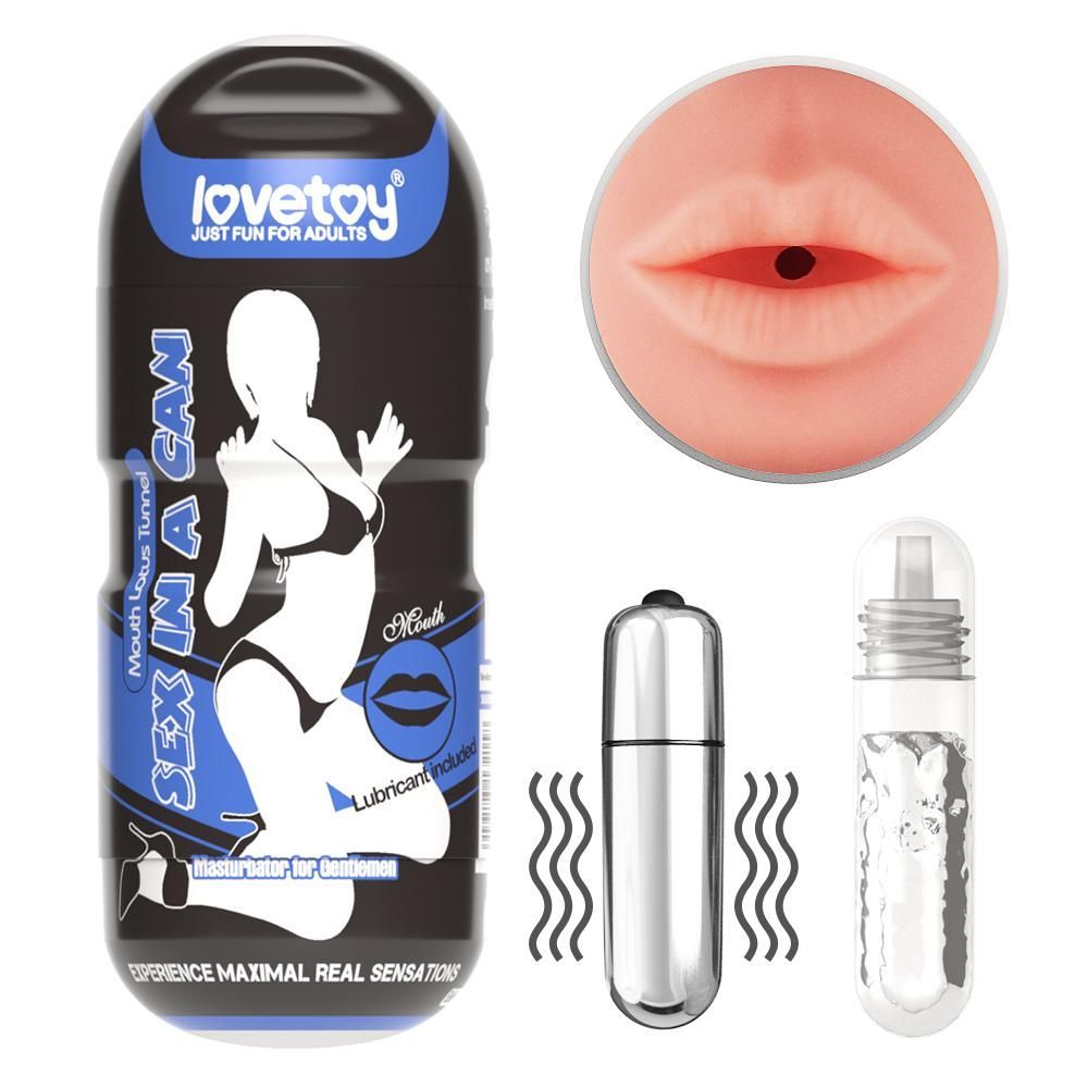 Vibrating Realistic Mouth Masturbator