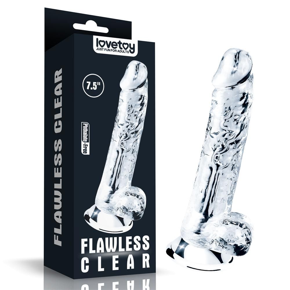 Transparent Flawless Clear Dildo 7.5